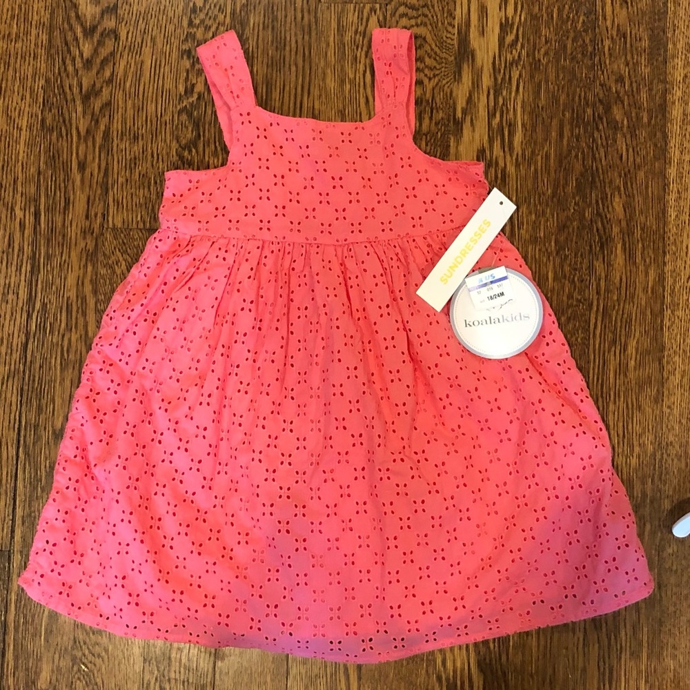 Koala Kids dress, size 18/24 mo, coral, NWT